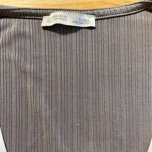 🛍 Zara V-neck top - Colour-blocked - S - Picture 4 of 4